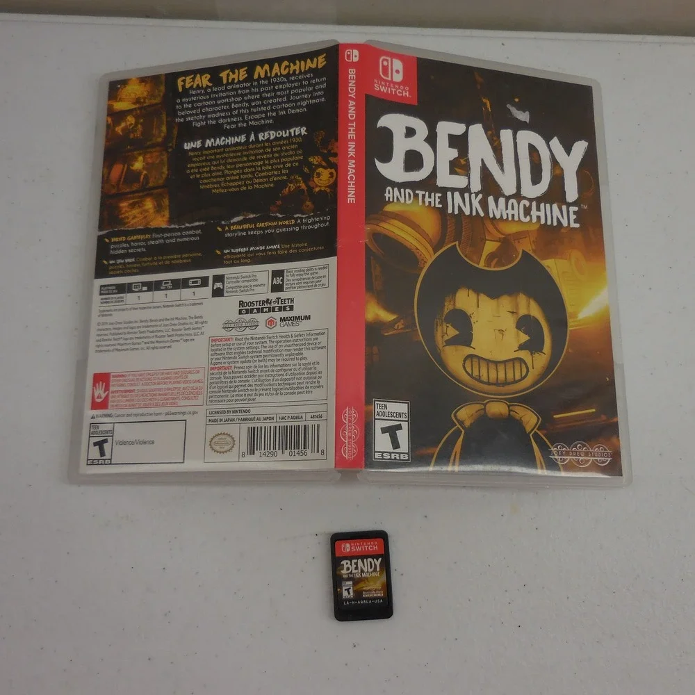 Bendy and the Ink‎ Machine Nintendo Switch Game Physical Cartridge Horror Puzzle